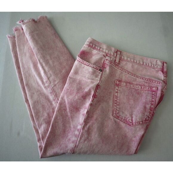We The Free x Free People OB1160849 Womens Sz 27 Pink Acid Wash Maggie Jeans - Picture 7 of 11
